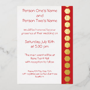 Tabletop Chic in Cherry Foil Invitation