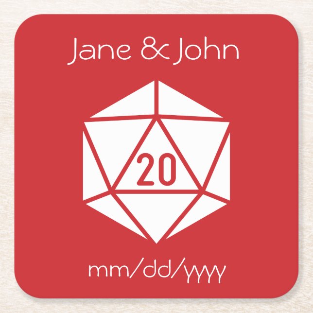 Tabletop Chic in Cherry Paper Coaster (Front)