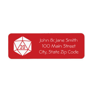 Tabletop Chic in Cherry Return Address Label