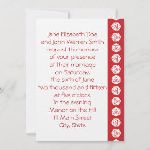 Tabletop Chic in Cherry Wedding Invitation