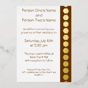 Tabletop Chic in Chocolate Foil Invitation