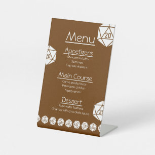 Tabletop Chic in Chocolate Pedestal Sign