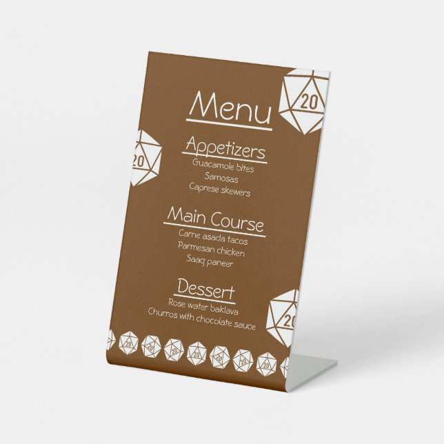 Tabletop Chic in Chocolate Pedestal Sign (Front)