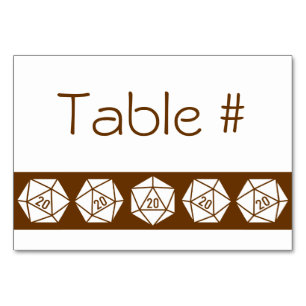 Tabletop Chic in Chocolate Table Card