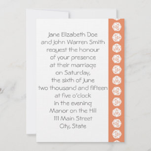 Tabletop Chic in Coral Wedding Invitation