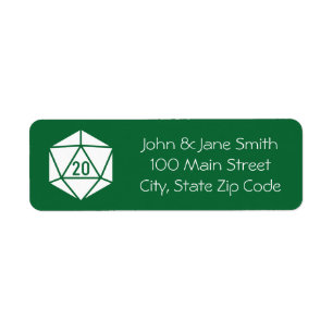 Tabletop Chic in Green Return Address Label