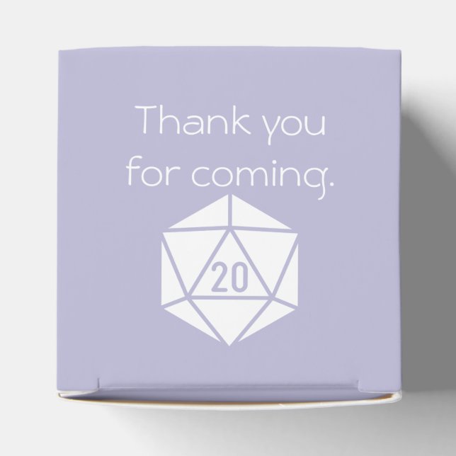 Tabletop Chic in Lavender Favour Box (Top)