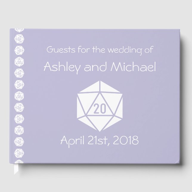 Tabletop Chic in Lavender Guest Book (Front)
