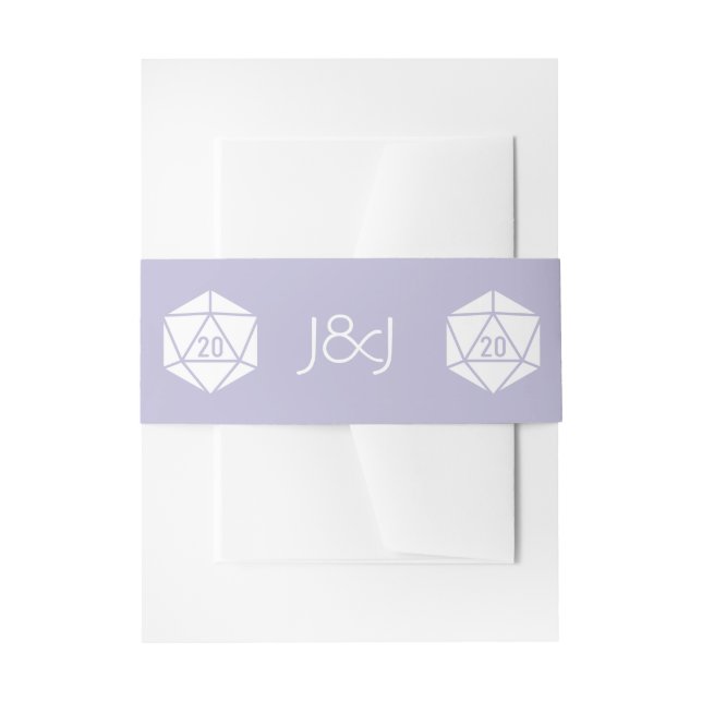 Tabletop Chic in Lavender Invitation Belly Band (Front Example)