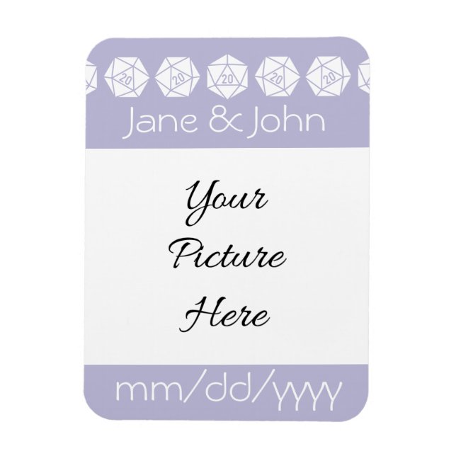 Tabletop Chic in Lavender Save-the-Date Magnet (Vertical)