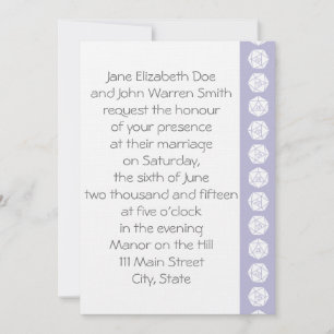Tabletop Chic in Lavender Wedding Invitation