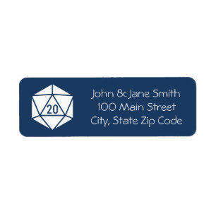 Tabletop Chic in Navy Return Address Label
