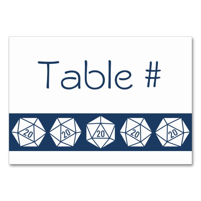 Tabletop Chic in Navy Table Card (Front)