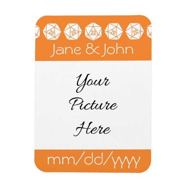 Tabletop Chic in Orange Save-the-Date Magnet (Vertical)