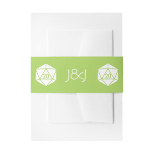 Tabletop Chic in Peridot Invitation Belly Band