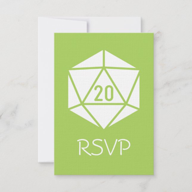 Tabletop Chic in Peridot RSVP Card (Front)