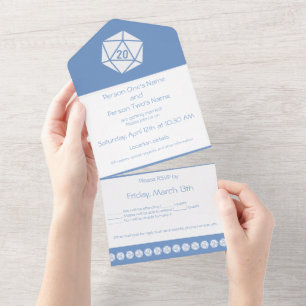 Tabletop Chic in Periwinkle All In One Invitation