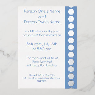 Tabletop Chic in Periwinkle Foil Invitation