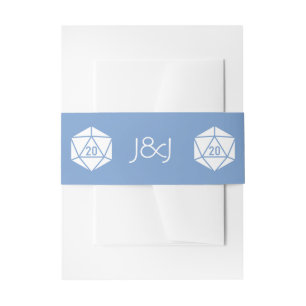 Tabletop Chic in Periwinkle Invitation Belly Band