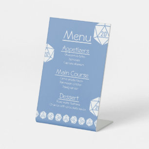 Tabletop Chic in Periwinkle Pedestal Sign
