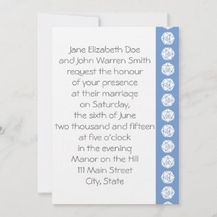 Tabletop Chic in Periwinkle Wedding Invitation
