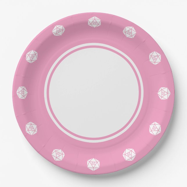 Tabletop Chic in Petal Pink Paper Plate (Front)