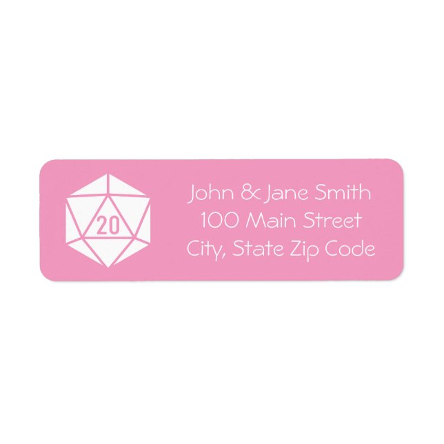 Tabletop Chic in Petal Pink Return Address Label (Front)