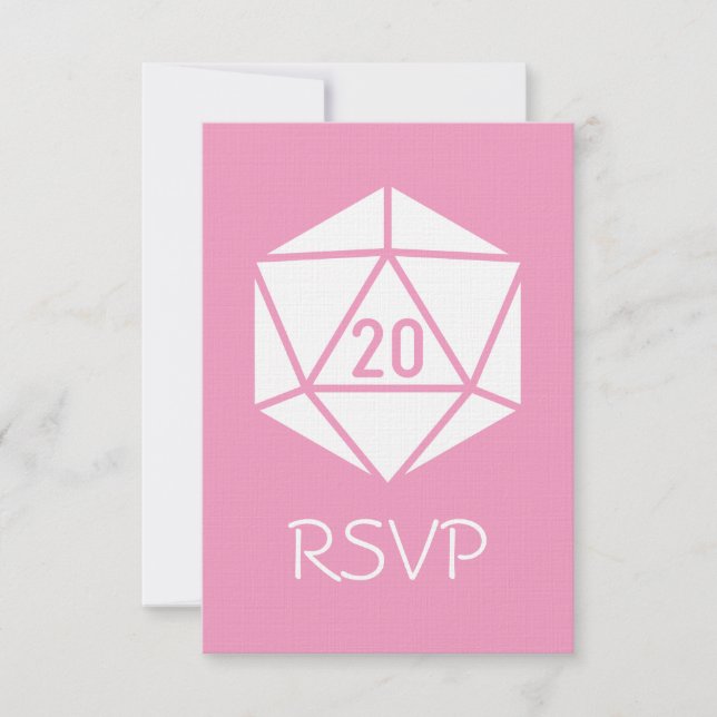 Tabletop Chic in Petal Pink RSVP Card (Front)