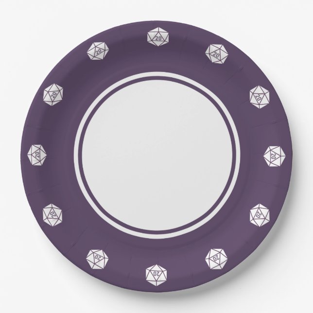 Tabletop Chic in Purple Paper Plate (Front)