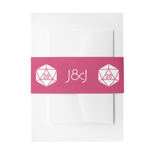 Tabletop Chic in Raspberry Invitation Belly Band