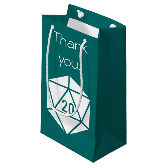 Tabletop Chic in Teal Gift Bag (Front Angled)
