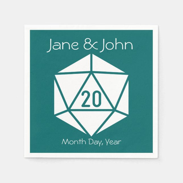 Tabletop Chic in Teal Napkins (Front)