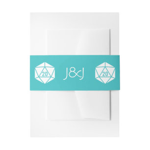 Tabletop Chic in Turquoise Invitation Belly Band