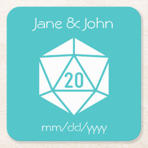 Tabletop Chic in Turquoise Paper Coaster