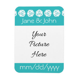 Tabletop Chic in Turquoise Save-the-Date Magnet