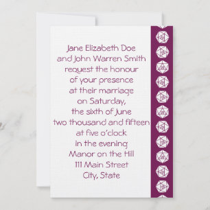 Tabletop Chic in Wine Wedding Invitation