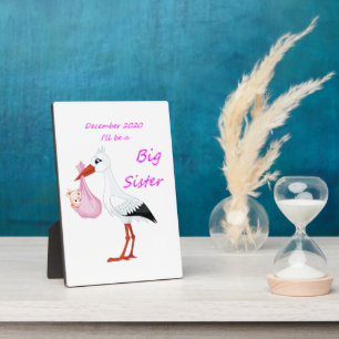 Tabletop Plaque w/ Easel Big Sister December 2020