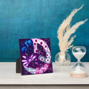 Tabletop Plaque Whimsical Abstract Peace Sign