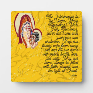 Tabletop Plaque with Easel : Bless Our Home .