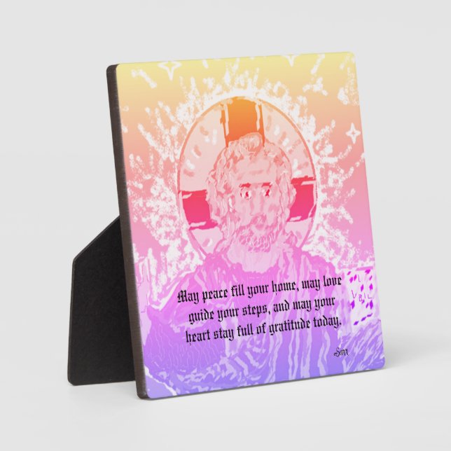 Tabletop Plaque with Easel : Blessed Day  (Front)