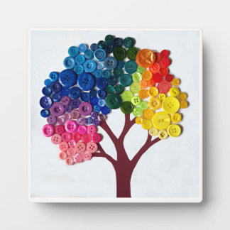 Tabletop Plaque with Easel Button Tree