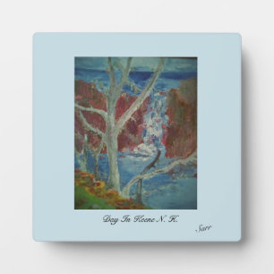 Tabletop Plaque with Easel : Day In Keene N.H.