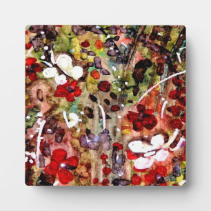 Tabletop Plaque with easel Original Unique Floral!