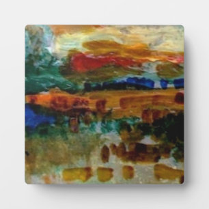 Tabletop Plaque with easel/rich scenery!