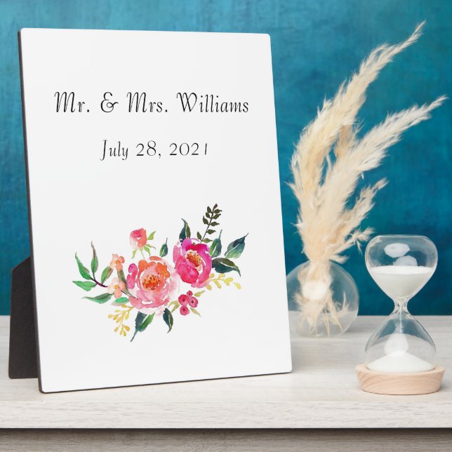 Tabletop Plaque with Easel - Wedding (Side)