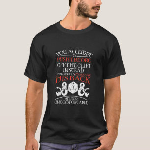 Tabletop Rpg D20 Orc Massage Critical Failure T-Shirt