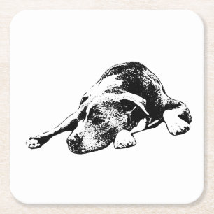 Tabletop Tranquillity Square Paper Coaster