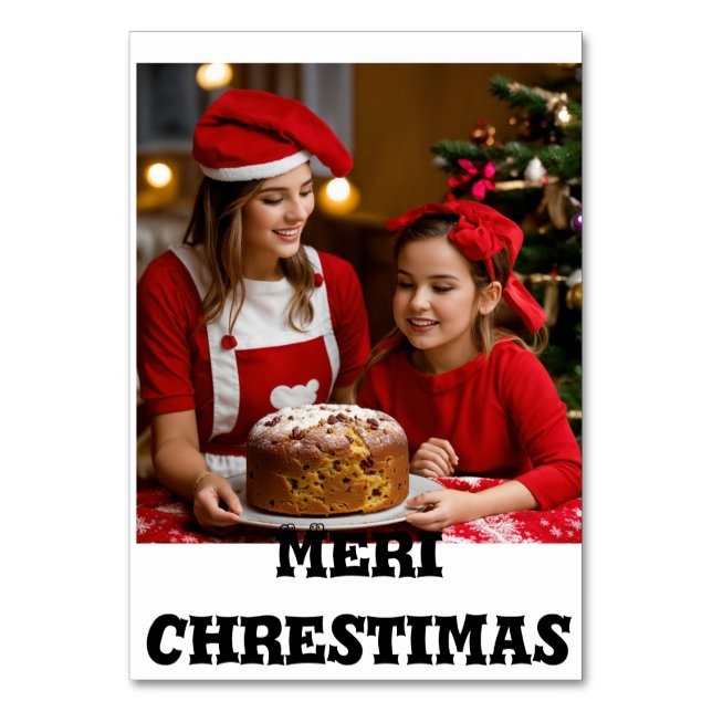 Tablets printed meri chrestimas design  table number (Front)