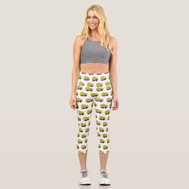 Tableware set cartoon illustration  capri leggings (Front)