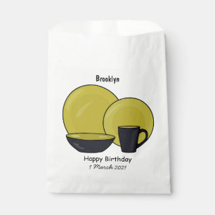 Tableware set cartoon illustration  favour bags